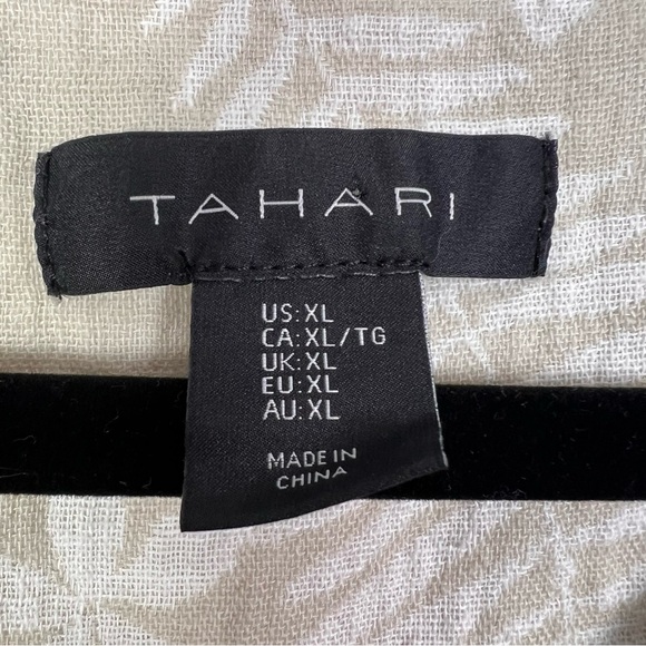 Tahari Linen Cotton Blend Tropical Leaf Open Front Jacket Size XL - Picture 3 of 6